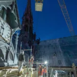 Notre-Dame de Paris grutage nocturne