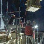 Notre-Dame de Paris grutage nocturne