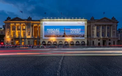 Une bâche monumentale pour le 14 Juillet